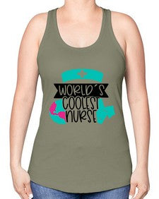 Worlds Coolest Nurse Style Style 1659# - nurse -Racerback Tank