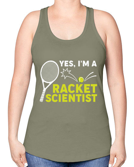YesImARacketScientistScientistSkinite Scientist Skinite 1# - general science -Racerback Tank