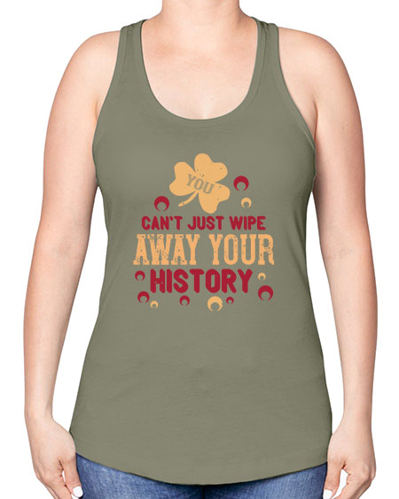 You cant just wipe away your history Style 243# - kids -Racerback Tank