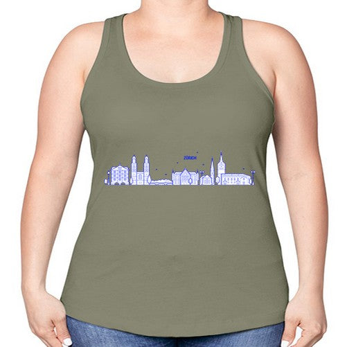Zurich 2167# - cities -Racerback Tank