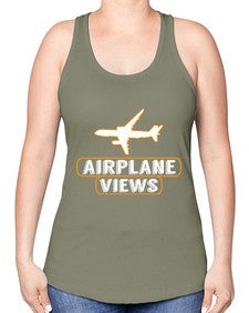 airplane views  5# - airplane -Racerback Tank