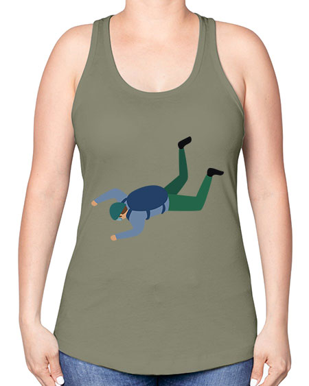 all in one 01# - parachute -Racerback Tank