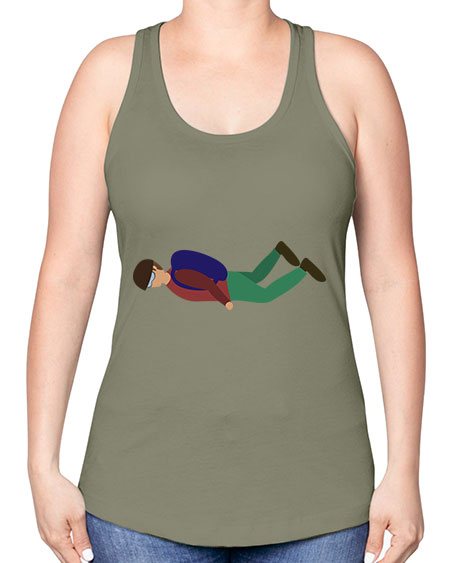 all in one 02# - parachute -Racerback Tank