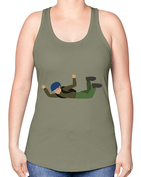 all in one 04# - parachute -Racerback Tank
