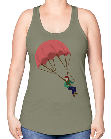 all in one 07# - parachute -Racerback Tank