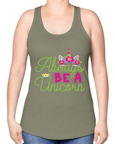 always be a unicorn 7# - unicorn -Racerback Tank