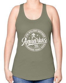 aquarius 77# - aquarius -Racerback Tank