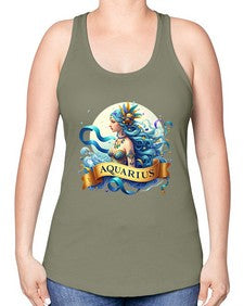 aquarius 84# - aquarius -Racerback Tank