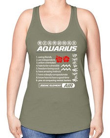 aquarius 85# - aquarius -Racerback Tank