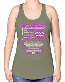 aquarius 86# - aquarius -Racerback Tank