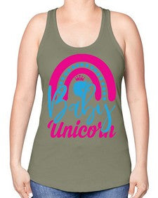 baby unicorn 13# - unicorn -Racerback Tank