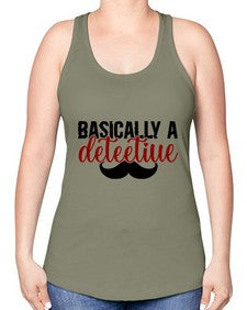 basically a deteetiue 249# - graphic -Racerback Tank