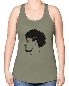 beardman 47# - black boys or men -Racerback Tank