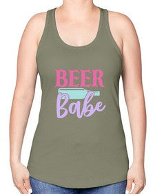 beer babe 44# - beer -Racerback Tank