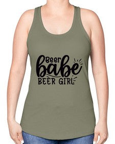 beer babe beer girl 45# - beer -Racerback Tank