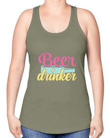 beer drinker 47# - beer -Racerback Tank