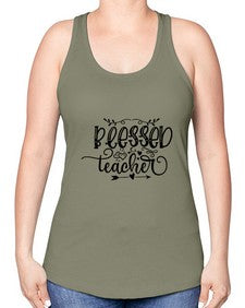 blessed teacher 25# - teacher -Racerback Tank