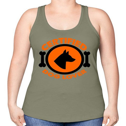 certified dog lover - dogs -Racerback Tank