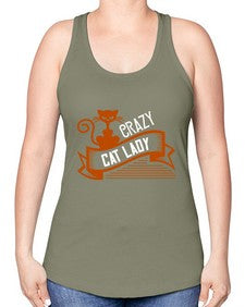 crazy cat lady Style 43# - cats -Racerback Tank