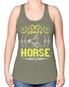 crazy horse Style 9# - horse -Racerback Tank