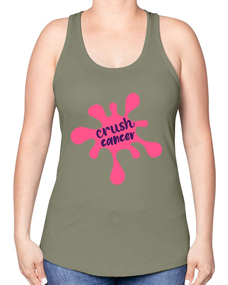 crush cancer Style 14# - breast cancer -Racerback Tank