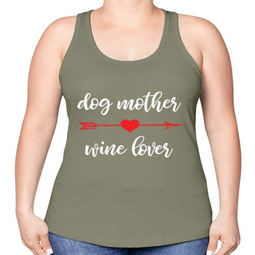 dog mom wine 84# - dogs -Racerback Tank