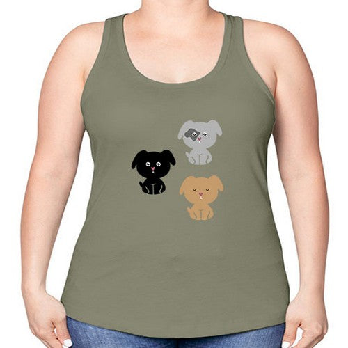 dogs 137# - dogs -Racerback Tank