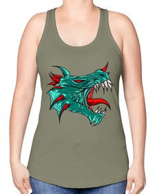 dragon 174# - dragon -Racerback Tank
