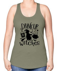 drink up witches 41# - witch -Racerback Tank
