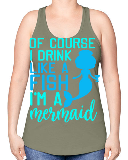 drinklikeafishvk 61# - shark-fish -Racerback Tank