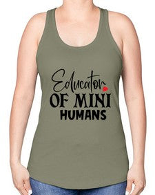 educator of mini humans Style 132# - teacher -Racerback Tank