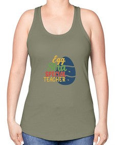 egg stra special teacher Style 135# - teacher -Racerback Tank