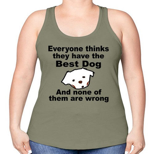 everyone thinks they have the best dog - dogs -Racerback Tank