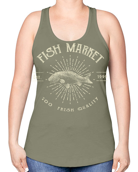 fish market 57# - shark-fish -Racerback Tank