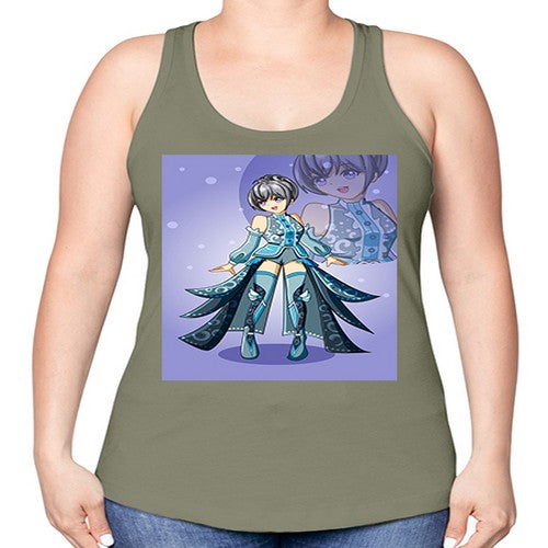 game of beautiful girl140# - anime -Racerback Tank