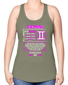 gemini 244# - gemini -Racerback Tank