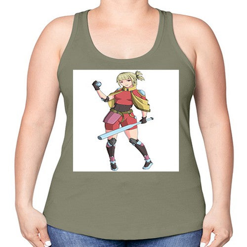 girl bring stick3# - anime -Racerback Tank