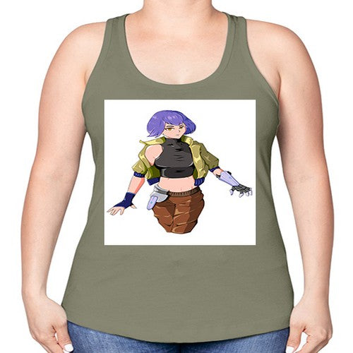 girl with gauntlet169# - anime -Racerback Tank