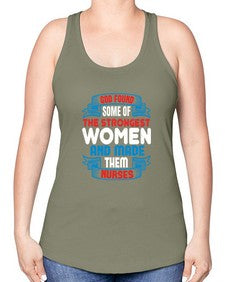 god found the strongest Style 824# - nurse -Racerback Tank
