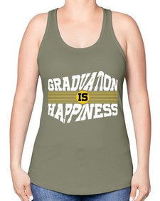 graduation is happiness 223# - graduation -Racerback Tank