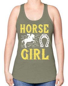 horse girl Style 51# - horse -Racerback Tank