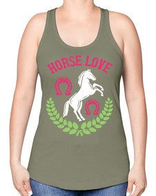 horse love Style 50# - horse -Racerback Tank