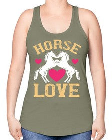 horse lovee Style 49# - horse -Racerback Tank