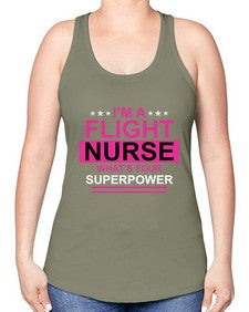 i am flight nurse what s 855# - nurse -Racerback Tank
