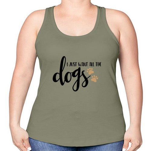 i just want all the dogs 190# - dogs -Racerback Tank