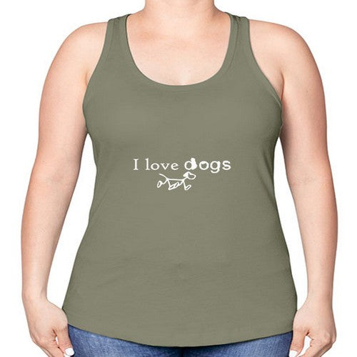 i love dog 33# - dogs -Racerback Tank