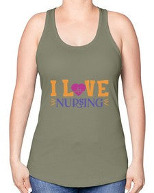 i love nursing Style 894# - nurse -Racerback Tank