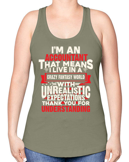 im an accountant 977# - accountant -Racerback Tank