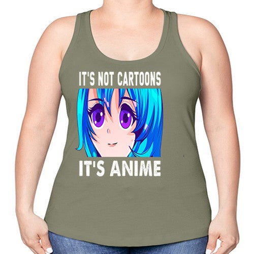 its not cartoons its anime253# - anime -Racerback Tank
