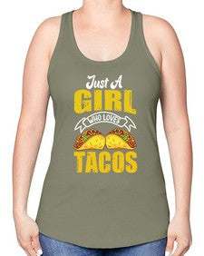 just a girl who loves tacos 1254# - tacos -Racerback Tank